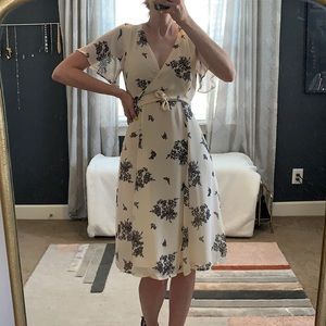 Cream wrap dress for summer size xs